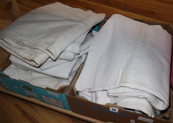 Six French linen sheets